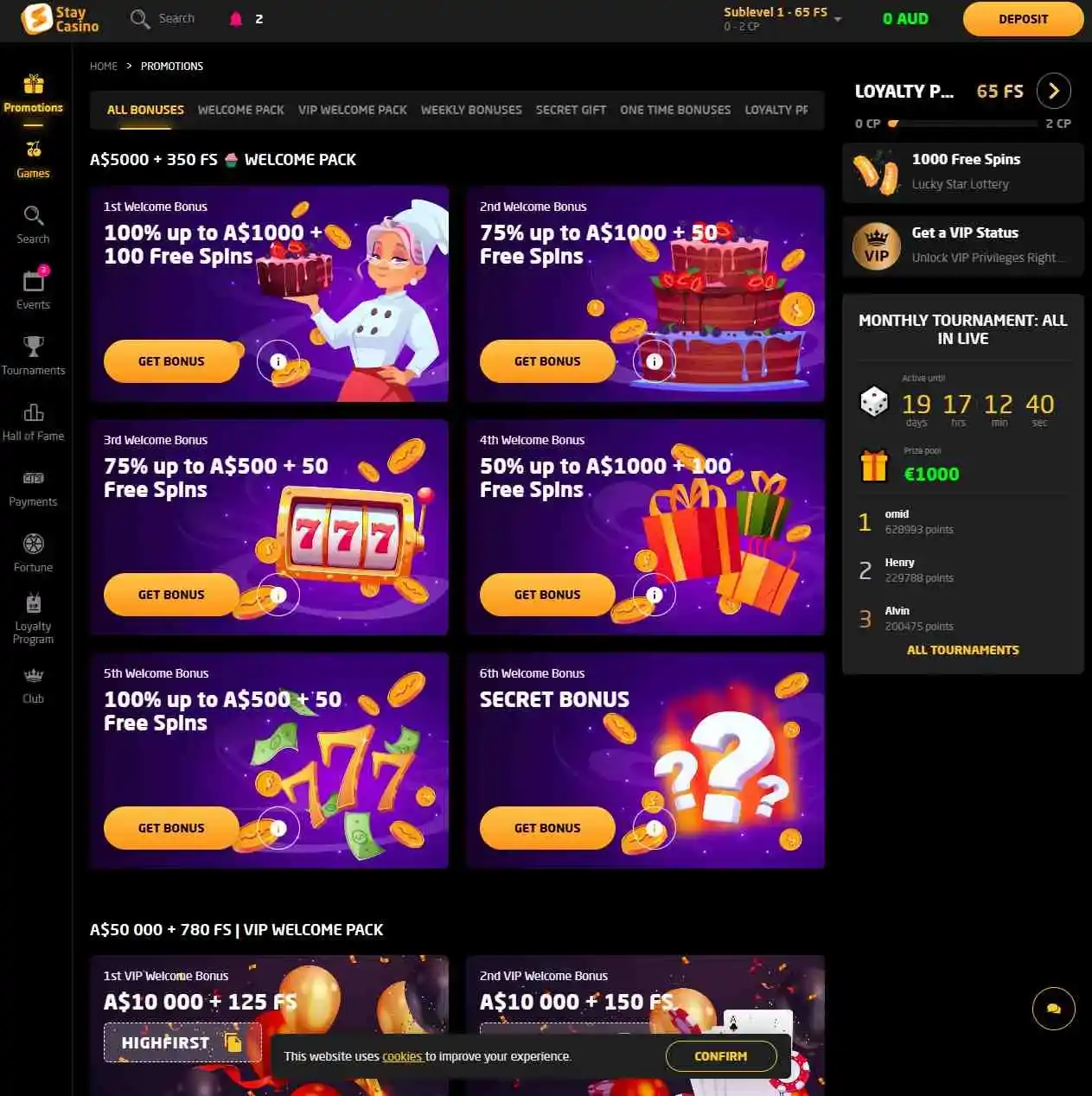 all new stay welcome bonus