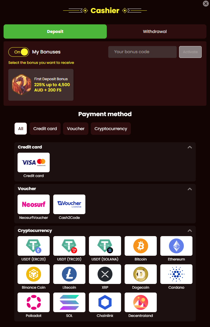full dragon slots payments