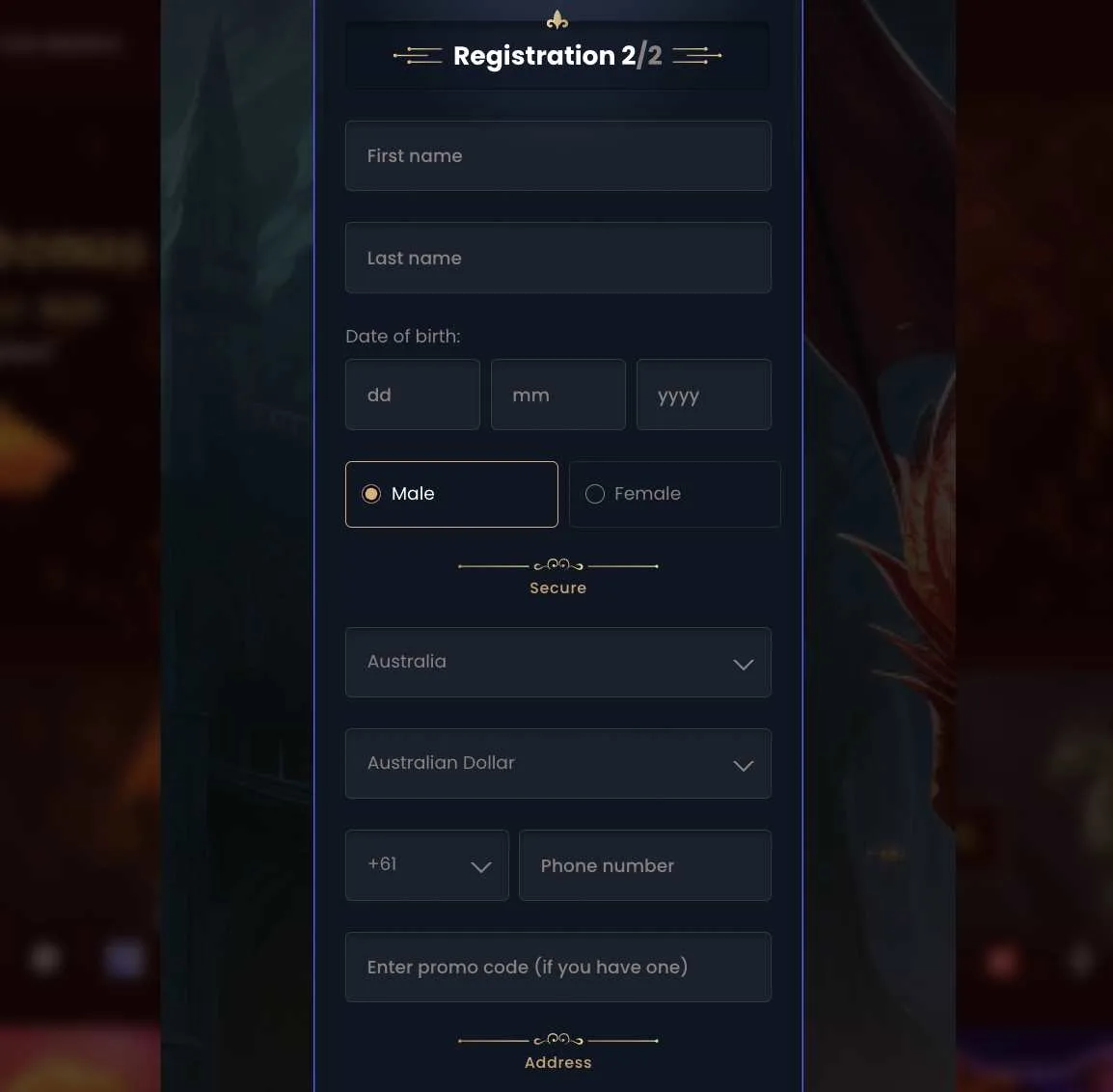 full dragon slots registration