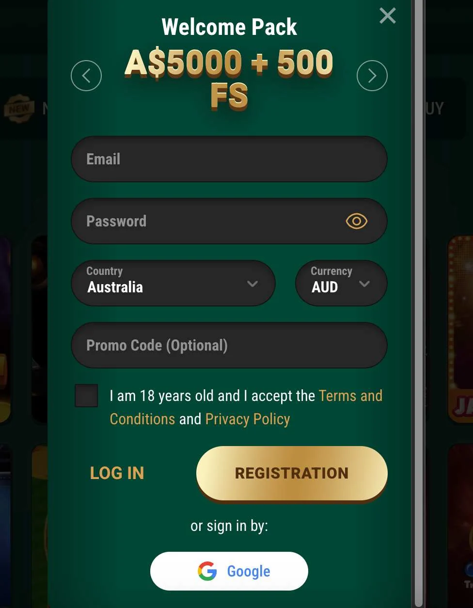 richard casino registration