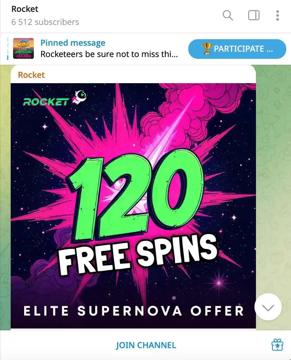 rocket casino telegram